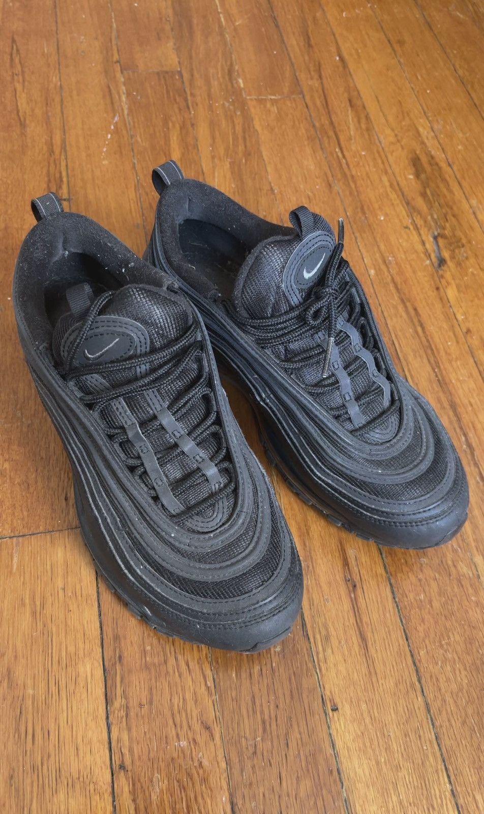 image of Nike Air Max 97 “Black Metallic Silver” Shoes in Black Mettalic Silver, Men's