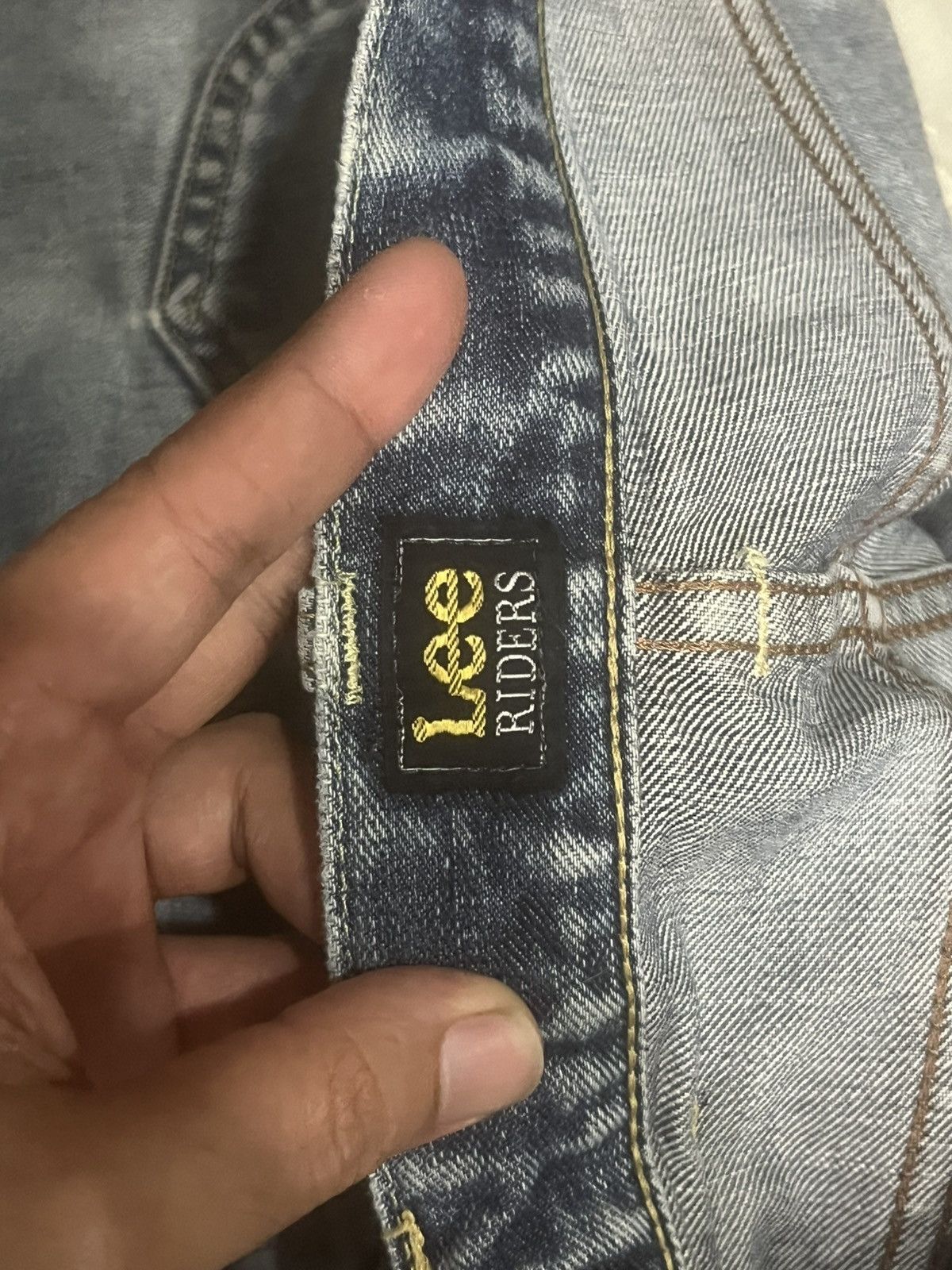 Lee Vintage Japan Lee Rider Blue Faded Wash Distress Flare Jeans Size US 32 / EU 48 - 17 Thumbnail