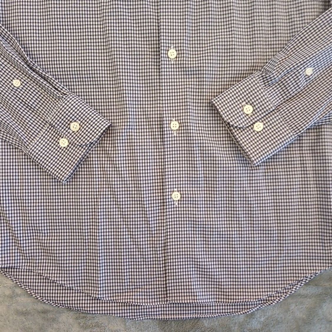Kenneth Cole Kenneth Cole Awareness Shirt Mens 15.5 Slim Gray Plaid Long Sleeve Button Up Size US L / EU 52-54 / 3 - 3 Thumbnail