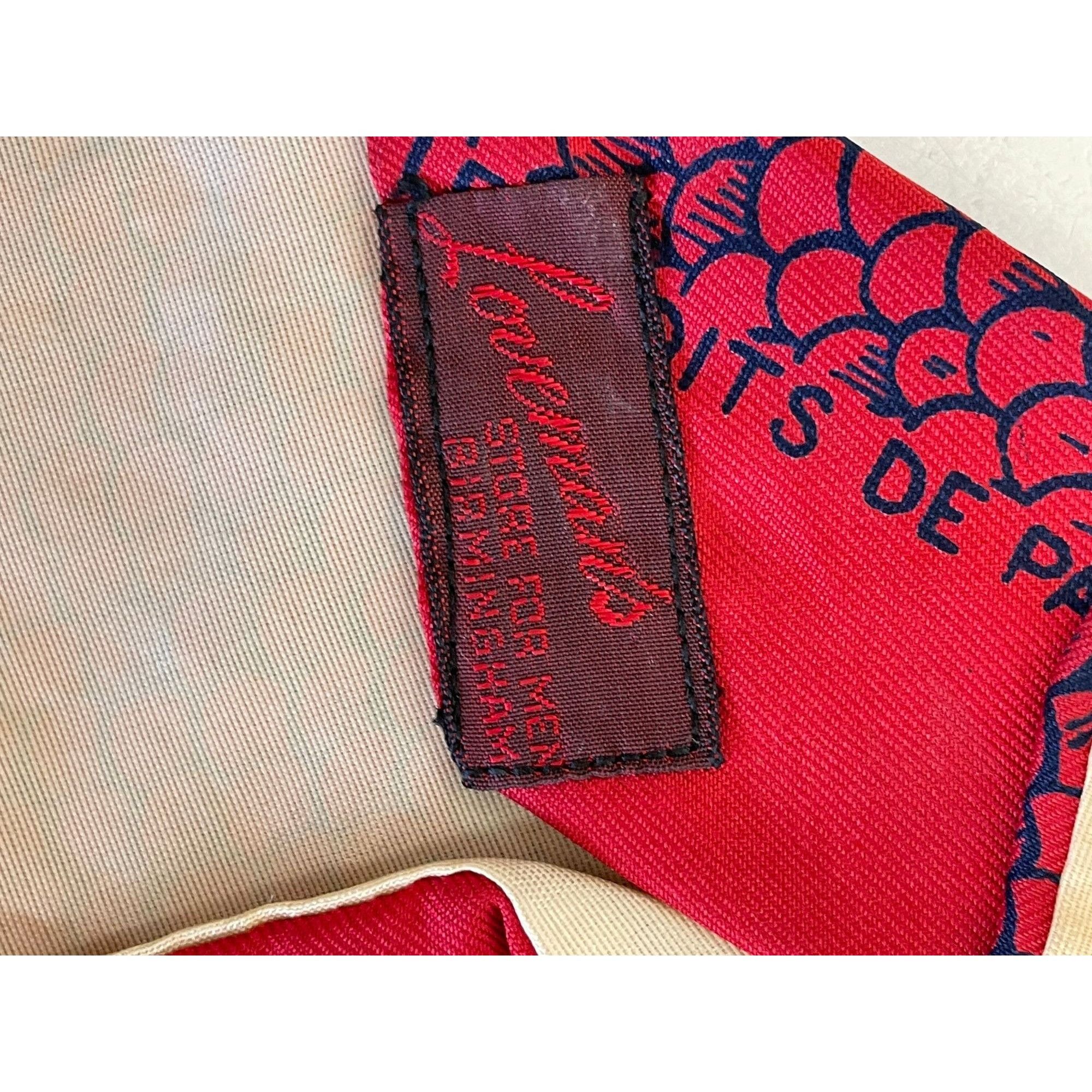Other Vtg Sur Les Toits De Paris le Gendarme Silk Rockabilly Tie Size ONE SIZE - 4 Thumbnail
