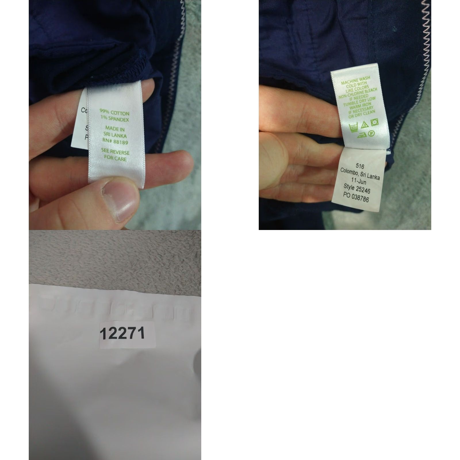 Lilly Pulitzer Lilly Pulitzer Pants Womens 12 Navy Blue Chino Mid Rise Trouser Cotton Preppy Size 34" / US 12 / IT 48 - 8 Thumbnail