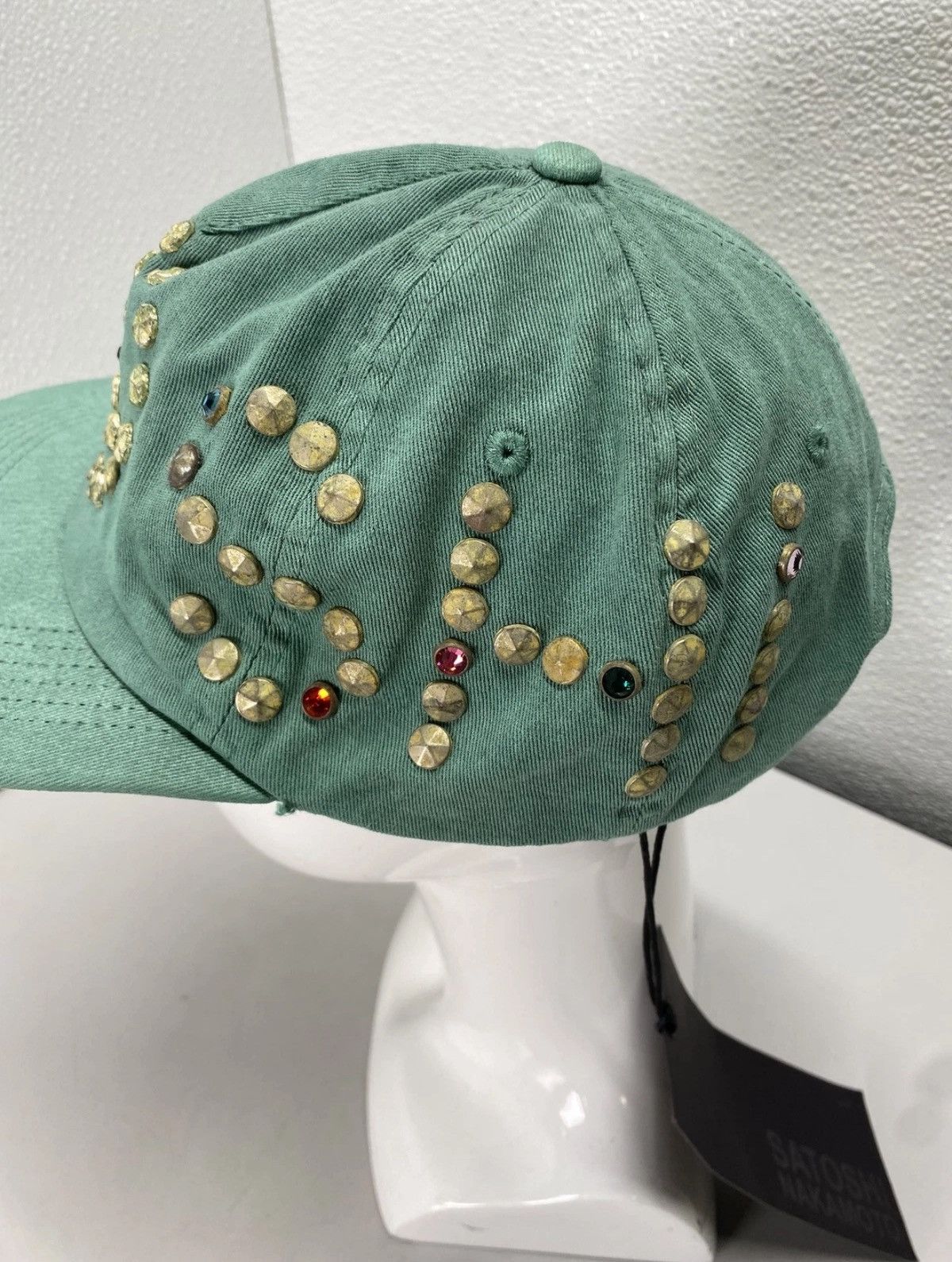 Satoshi Nakamoto Studded Hat “Vintage Green”