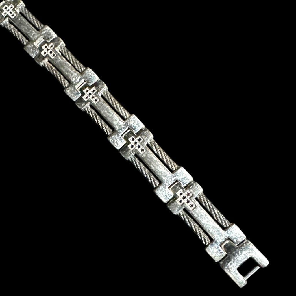 Other STAINLESS STEEL Silver Black Cubic Zirconia Cross Religious Size ONE SIZE - 9 Thumbnail