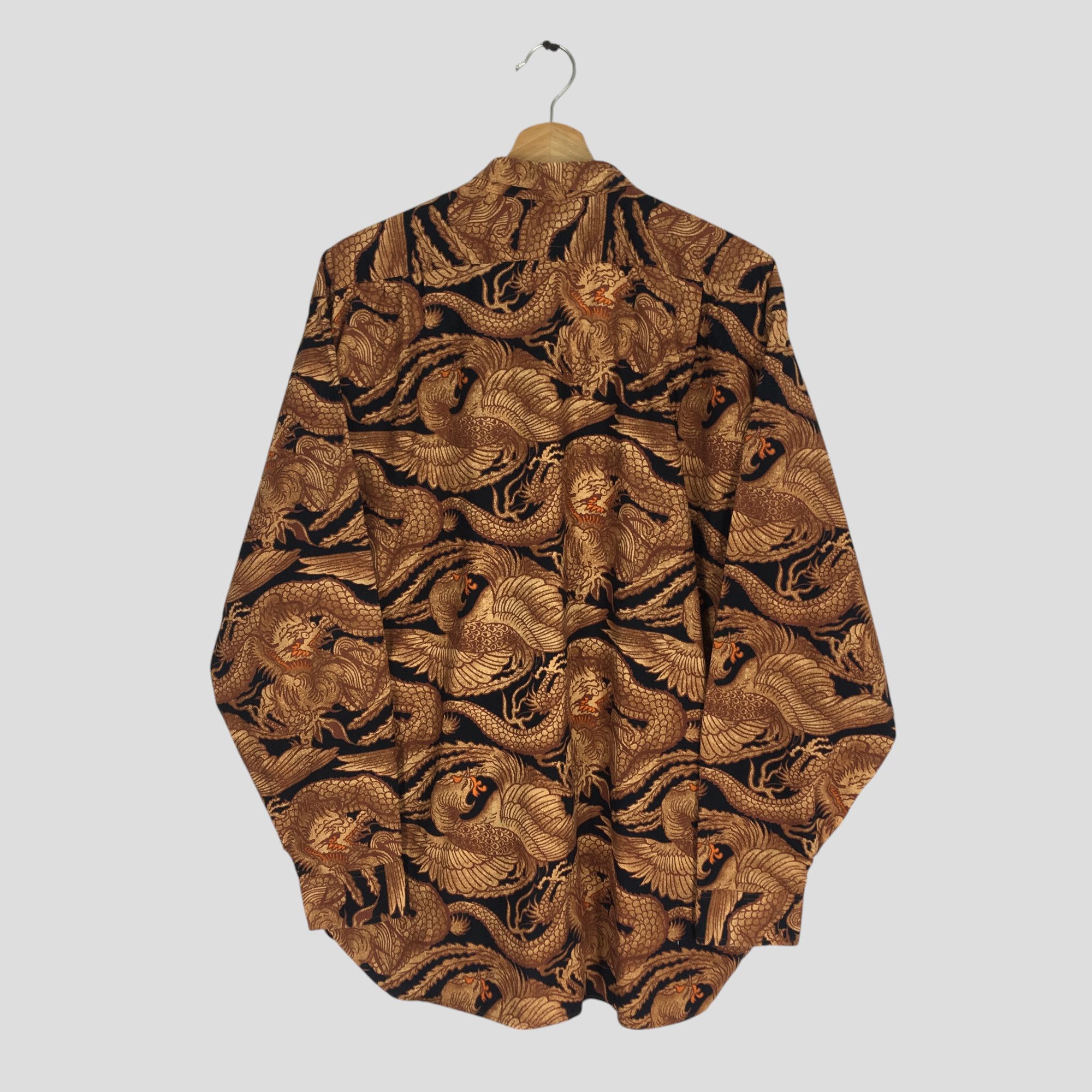 If Six Was Nine Vintage Ferre Jeans Italy Dragon Motif Sukajan Party Disco Size US M / EU 48-50 / 2 - 2 Thumbnail