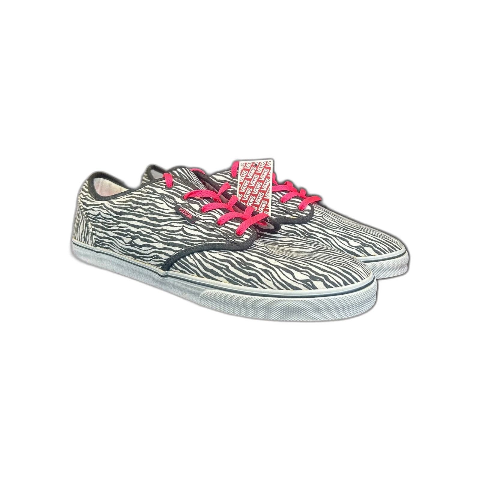 Vans Vans Lo Pro White/Black Zebra Print Skate Canvas Shoes Women Size US 10 / EU 43 - 2 Thumbnail