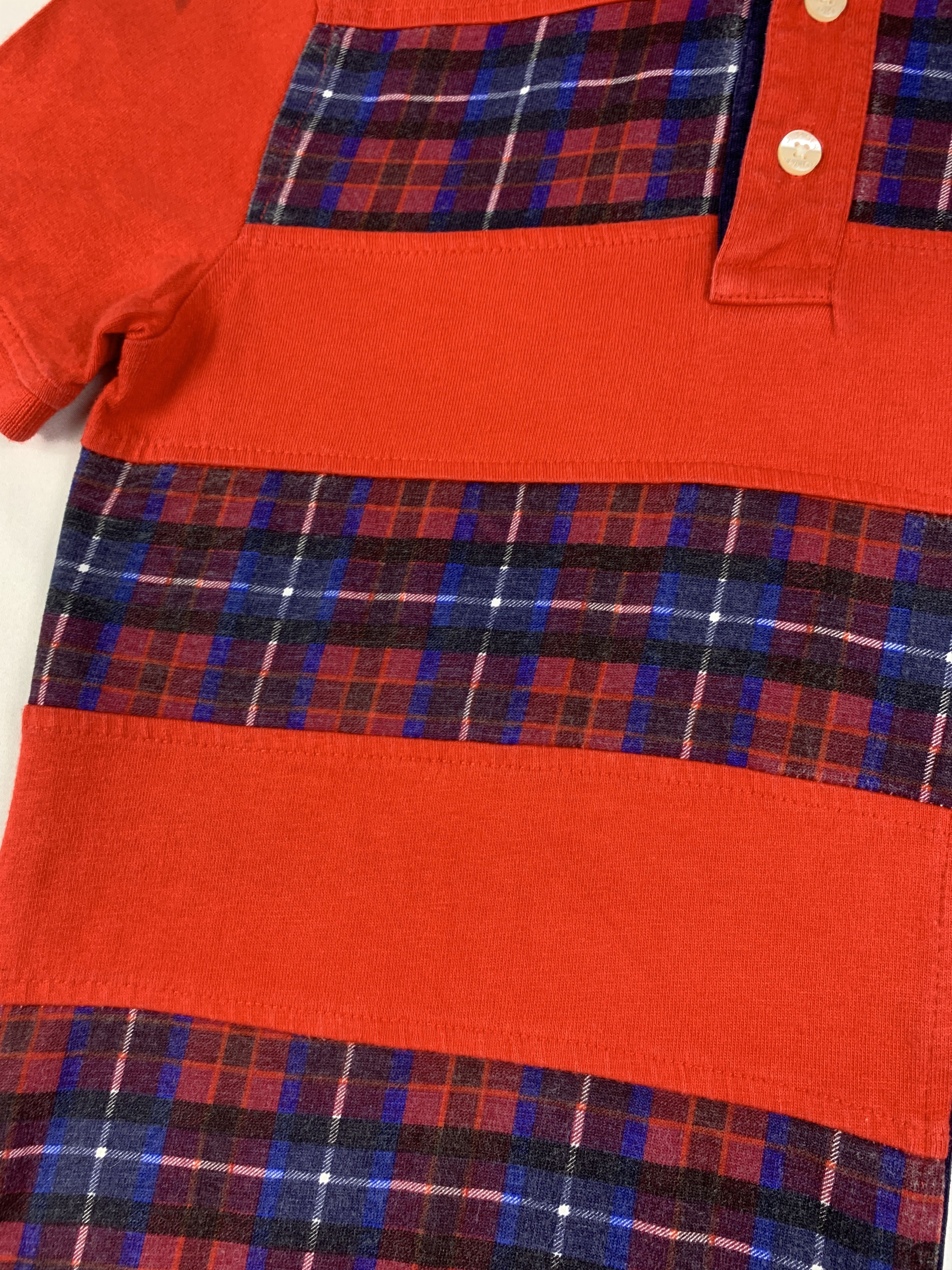 Tommy Hilfiger Tommy Hilfiger Red Patchwork Spell out Baby Polo (XS) Size XS / US 0-2 / IT 36-38 - 6 Thumbnail