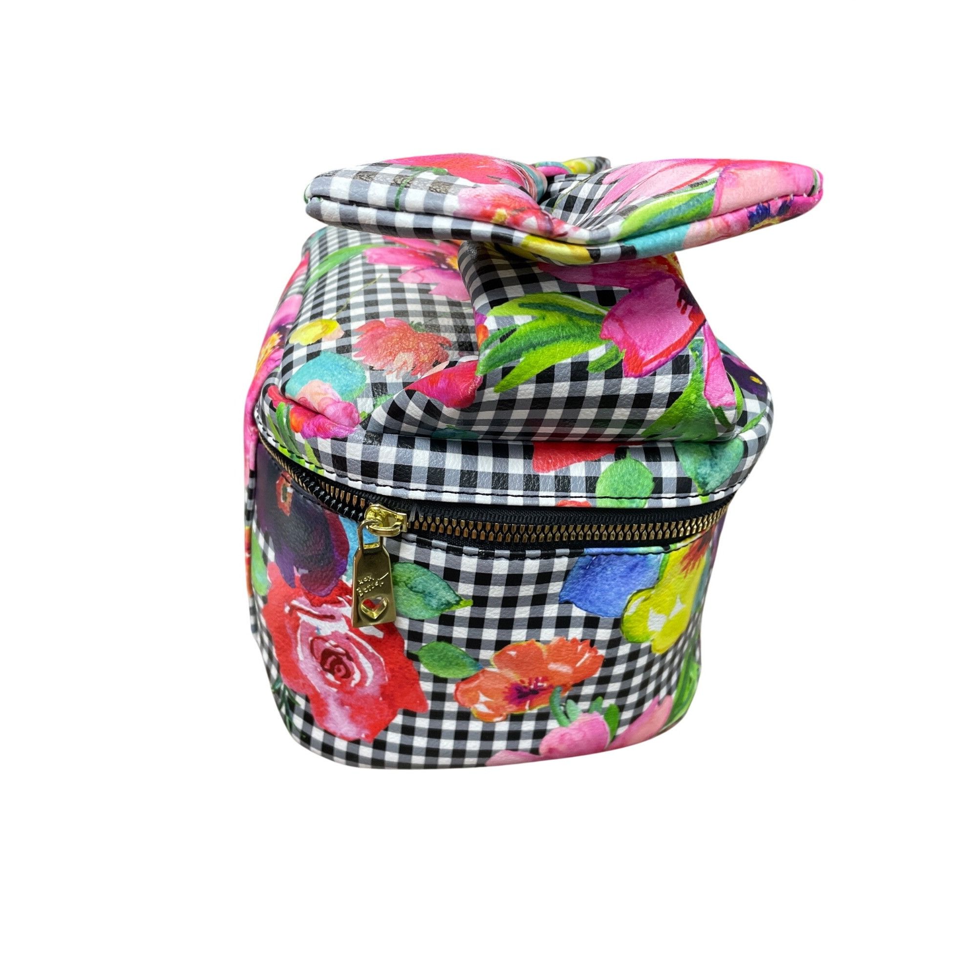Betsey Johnson Betsey Johnson Wms floral cosmetic carrier bow Handbag SKU 9 Size ONE SIZE - 4 Thumbnail