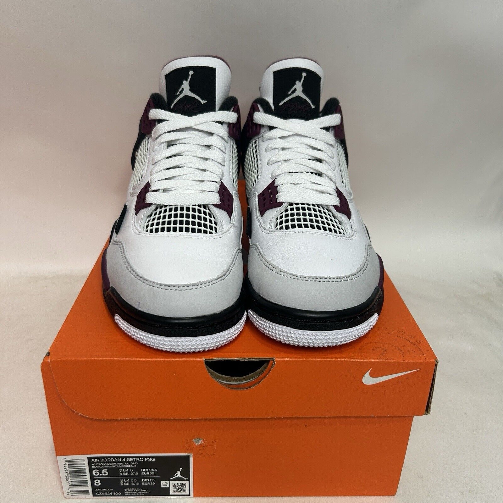 Jordan Brand Nike Air Jordan 4 Retro x Paris Saint-Germain Factory Flaw Size US 8 / IT 38 - 4 Thumbnail