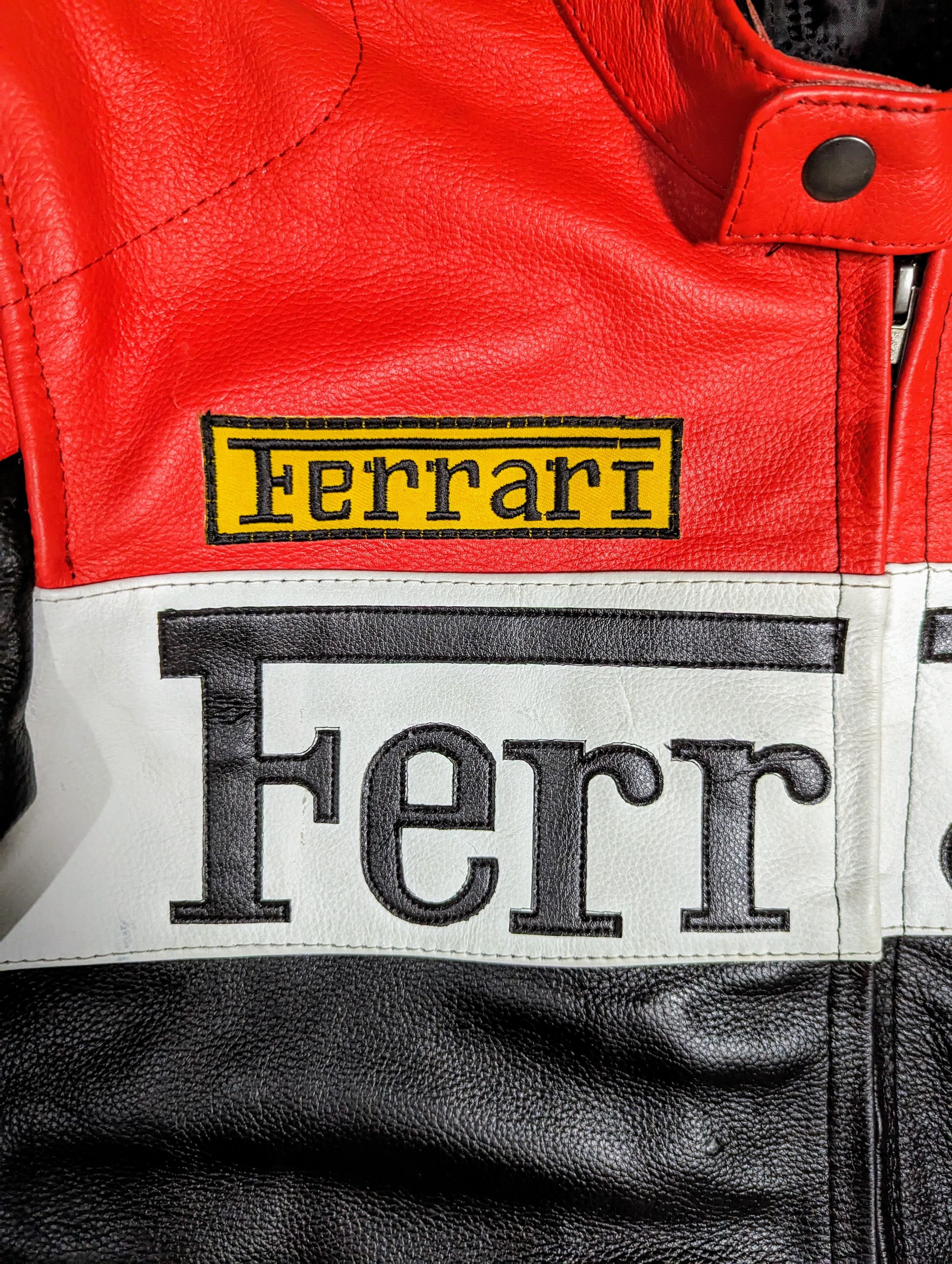 Vintage 🔥 FERRARI 🔥 90s RACING LEATHER JACKET STREETWEAR Size US M / EU 48-50 / 2 - 6 Thumbnail
