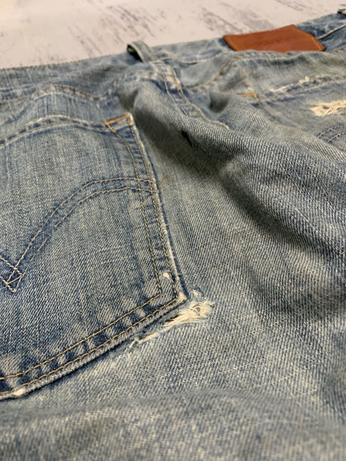 Levi's Vintage Levi's 503 Stone Wash Baggy Jeans 34x29.5 Size US 34 / EU 50 - 15 Thumbnail