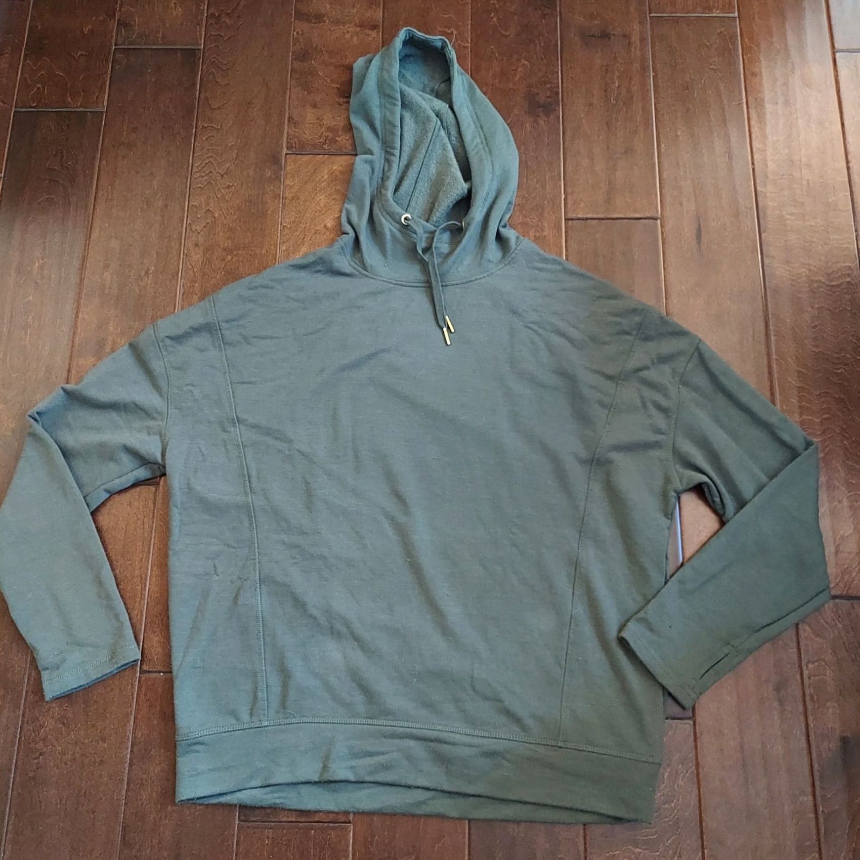 Jockey Jockey Womens Green Long Sleeve Drawstring Hoodie - Size L Size L / US 10 / IT 46 - 2 Thumbnail