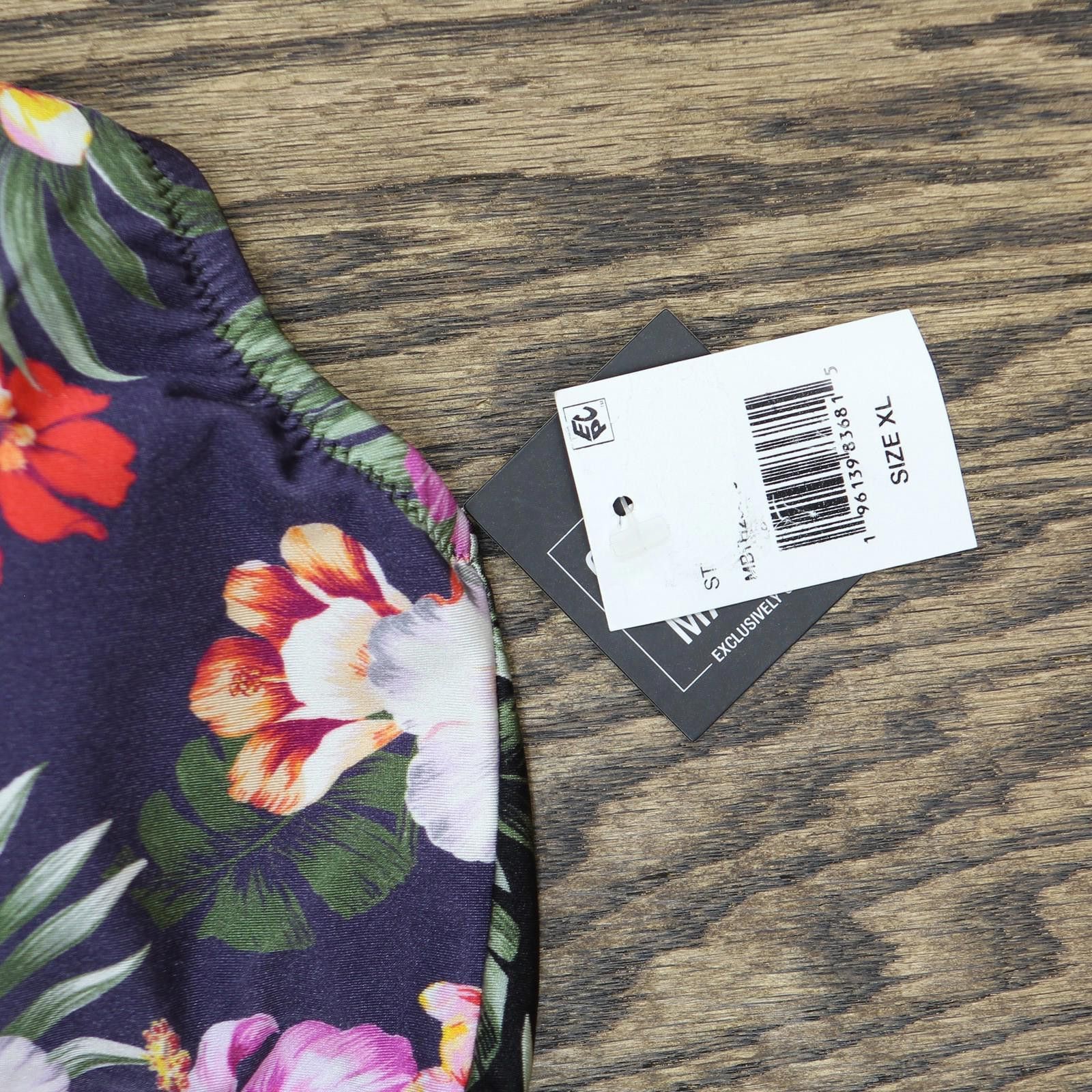 Bar III Nwt Bar Iii Printed Shirred Tankini Top Swim Multi Black Xl Size ONE SIZE - 3 Thumbnail