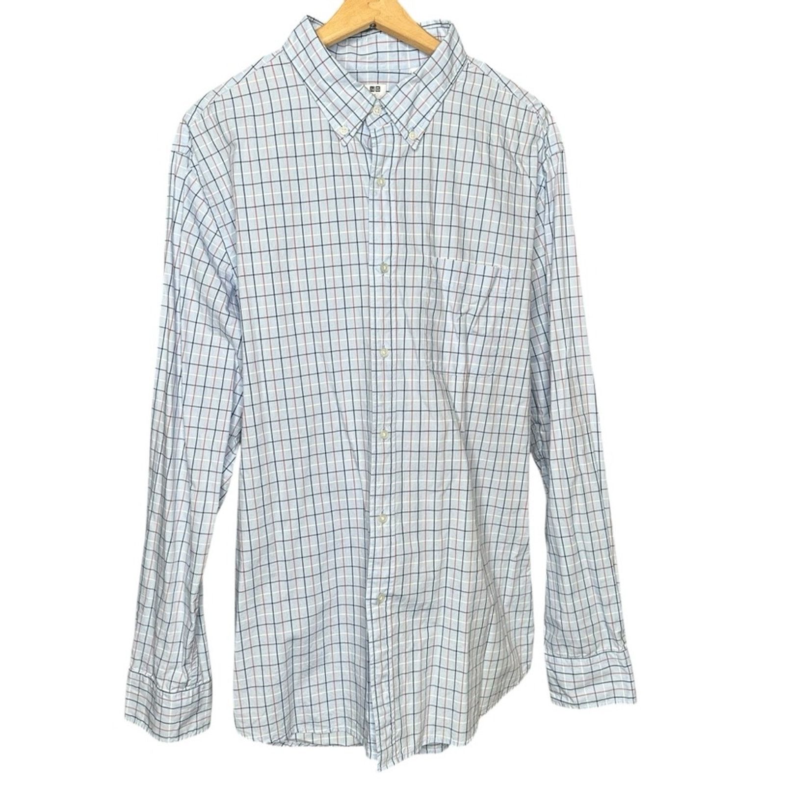 Uniqlo Uniqlo Blue Button Down Check Shirt XL Size US XL / EU 56 / 4 - 1 Thumbnail