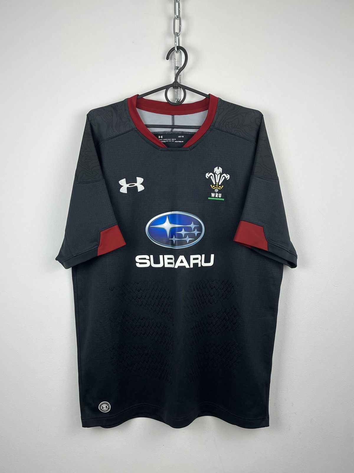 Under Armour × Vintage Under Armour Rugby 2017 WRU Jersey Subaru Shirt Size US L / EU 52-54 / 3 - 1 Thumbnail