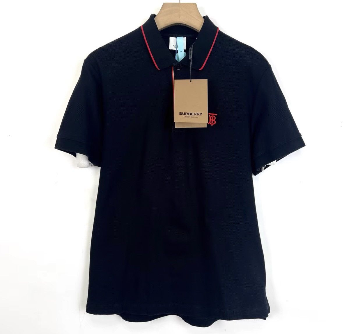 Burberry Burberry Black & Red Logo Embroidered Polo Shirt K12 Size US M / EU 48-50 / 2 - 1 Thumbnail