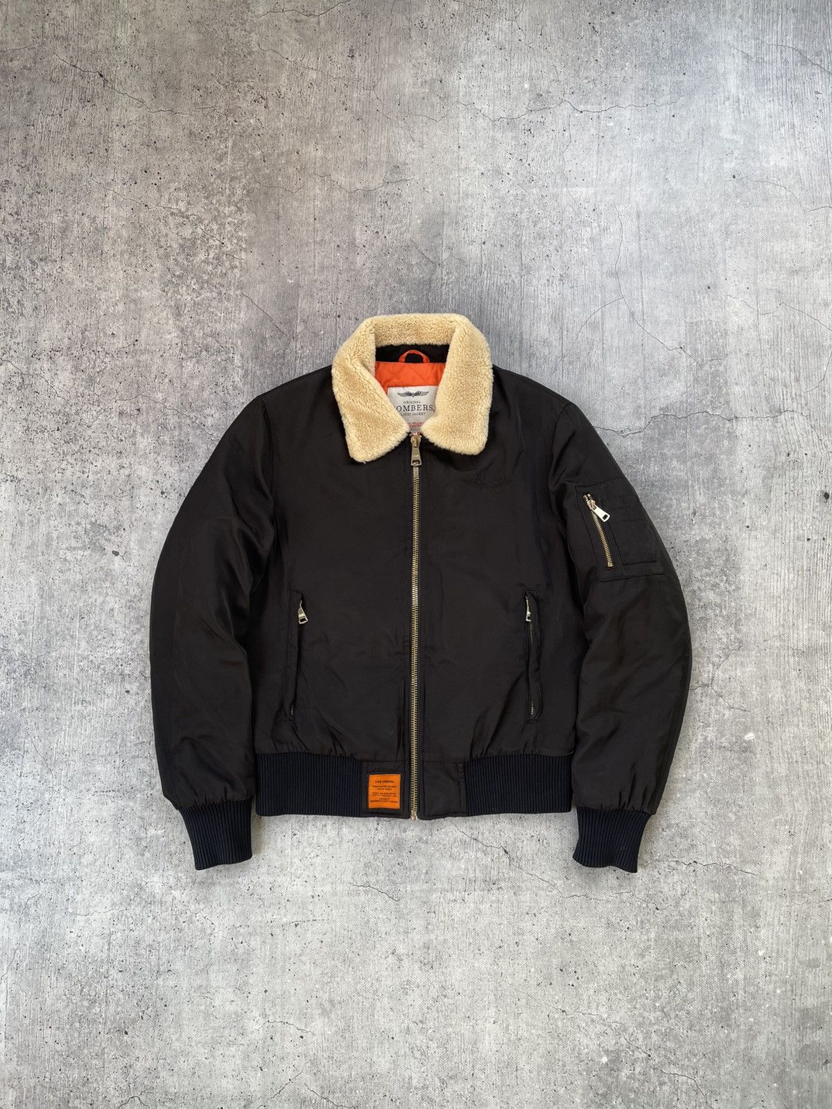 Other Bombers Original Flight Hooded Mens Jacket Size S Black Size US S / EU 44-46 / 1 - 1 Thumbnail
