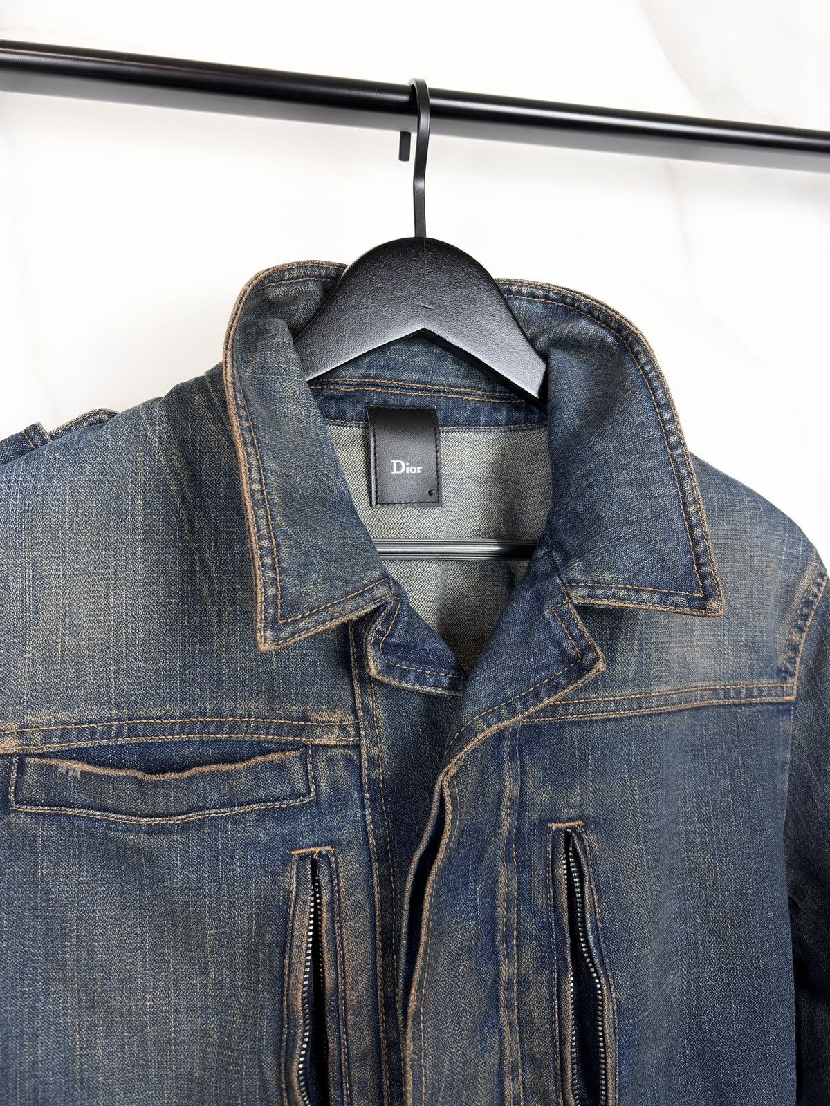 Dior × Hedi Slimane SS05 Dior Homme Beck Rust Orange F2 Military Denim Jacket Size US M / EU 48-50 / 2 - 9 Thumbnail