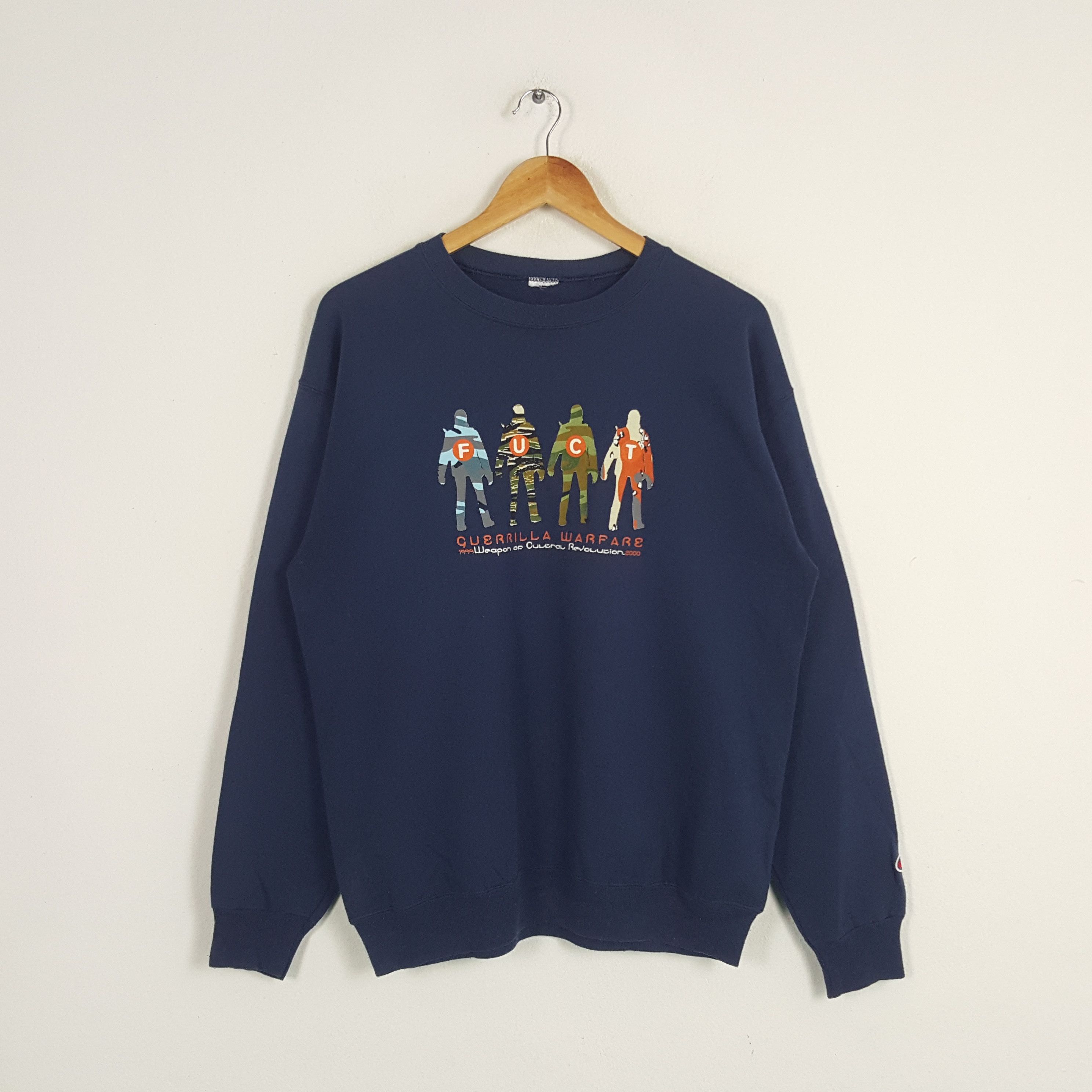 FUCT × Vintage Vintage Fuct X Champion Military Streetwear Sweatshirt Size US M / EU 48-50 / 2 - 1 Thumbnail