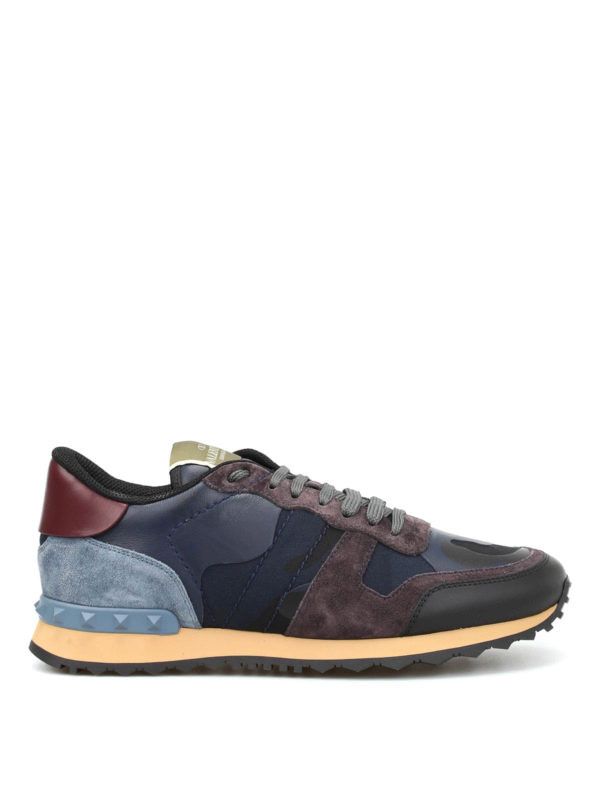 Valentino Multicolor Suede And Fabric Upvillage Sneakers
