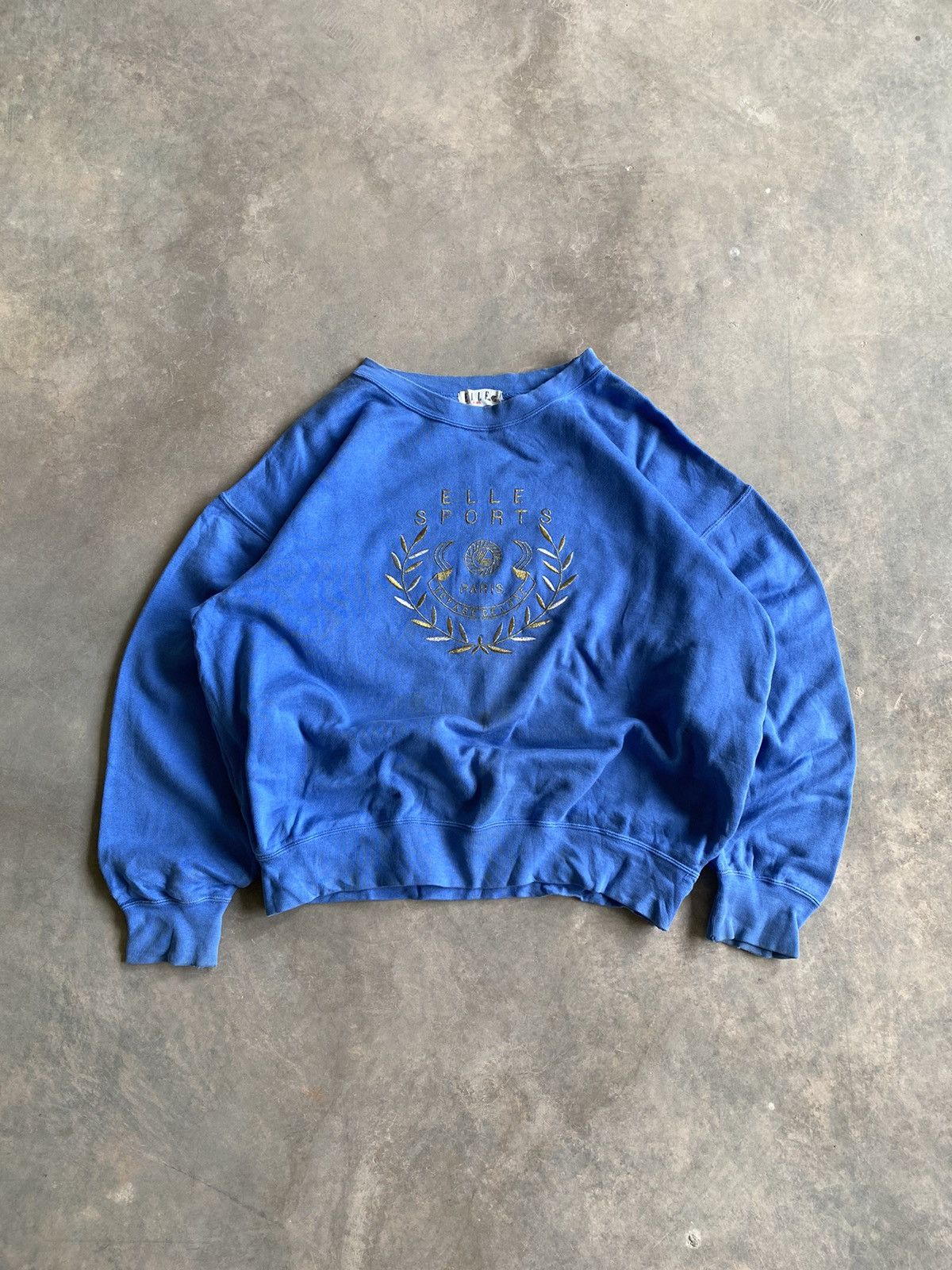 Elle Sports Embroidery Sweatshirt 90s 80s