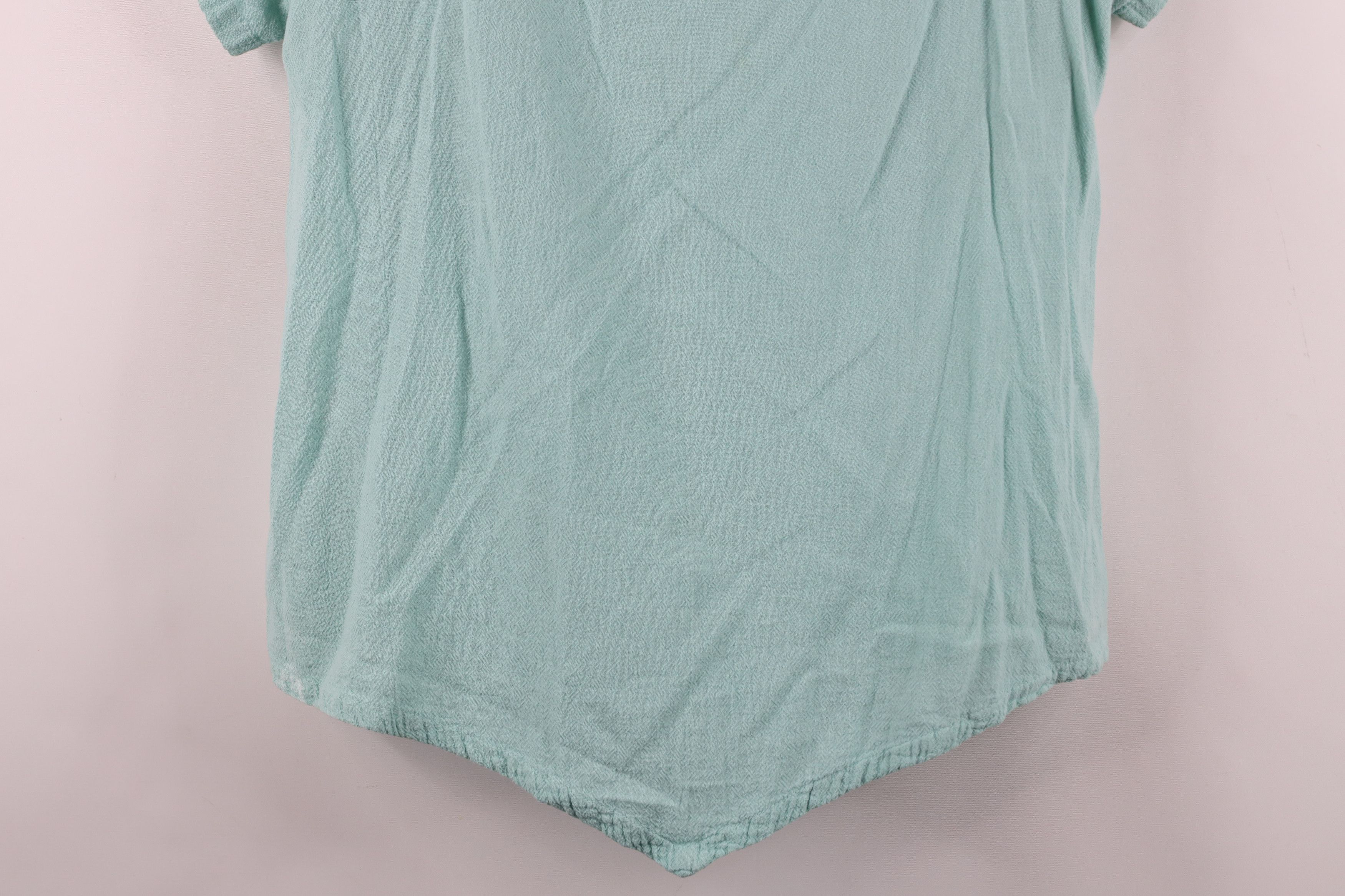 Vintage Vintage 90s Streetwear Cotton Open Shoulder T-Shirt Teal Size XL / US 12-14 / IT 48-50 - 3 Thumbnail