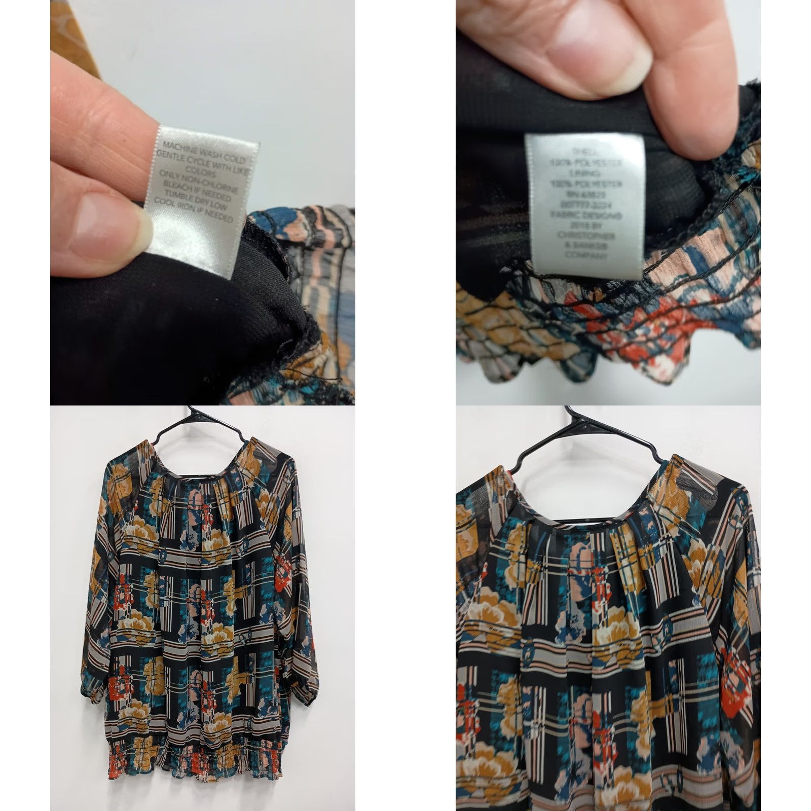 Vintage CJ Banks Top Womens Size 2X Y2K Abstract BOHO Whimsygoth Wearable Art 3/4 Sleeve Size XXL / US 16-18 / IT 52-54 - 8 Thumbnail