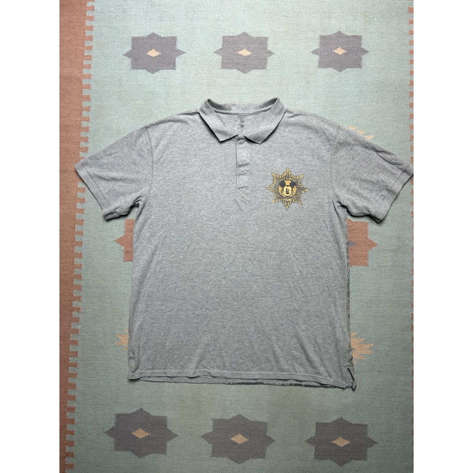 Vintage Mickey Mouse Polo Shirt Disney 3D Graphic Cotton Soft Men’s XL Short Sleeve Gray Polo Mens XL 3D Mickey Mouse Shirt Size US XL / EU 56 / 4 - 4 Thumbnail