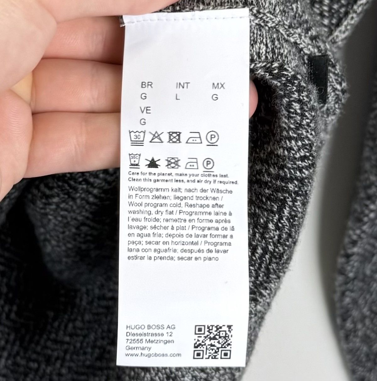 Hugo Boss Hugo Boss Wool Crew Neck Jumper Sweater Gray Long Sleeve Top Size US M / EU 48-50 / 2 - 7 Thumbnail