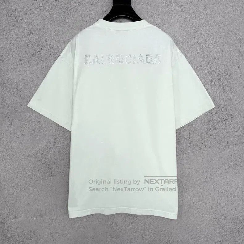Balenciaga Balenciaga Distressed Diamond Washed T-Shirt Size US S / EU 44-46 / 1 - 2 Thumbnail