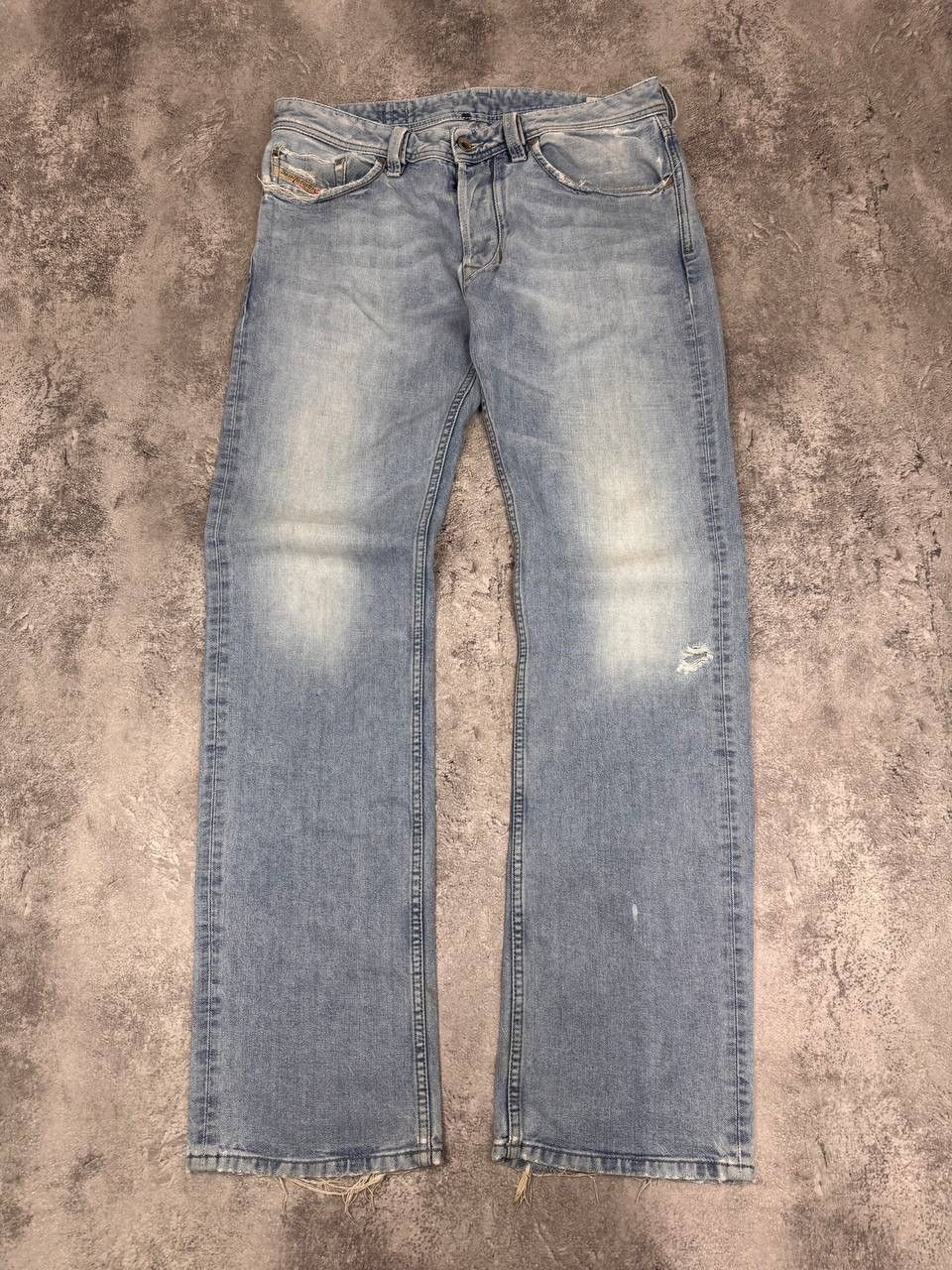 Diesel Diesel Men's Denim Pants Jeans Light Blue Straight Fit Size US 32 / EU 48 - 5 Thumbnail