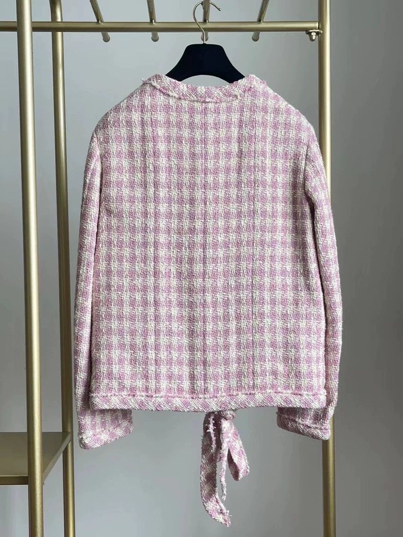 Chanel Chanel 23s pink plaid coat Size XXS / US 00 / IT 34 - 2 Thumbnail