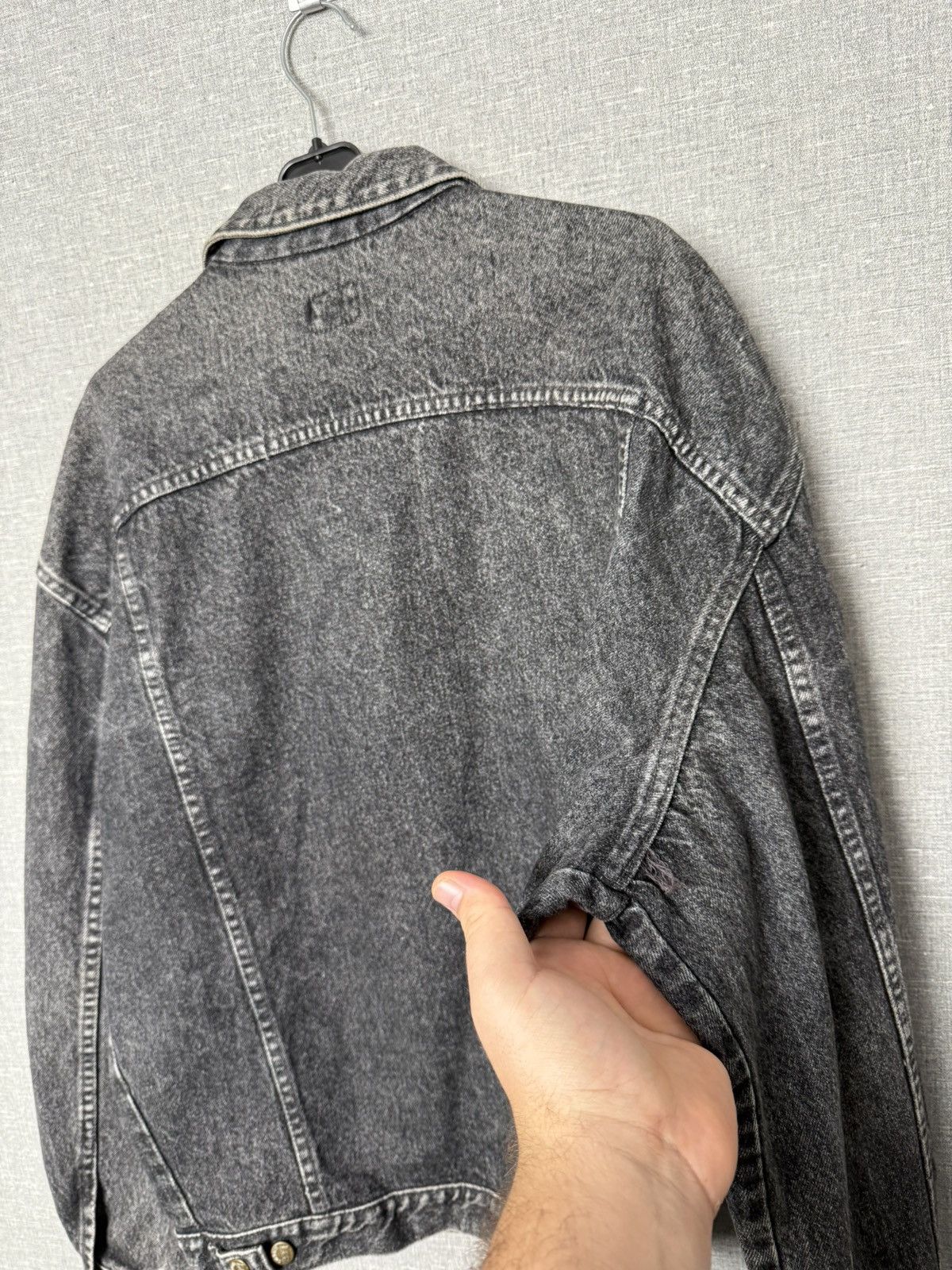Lee Vintage 80s Lee Rider Graphite Denim Trucker Jacket Jean Size US L / EU 52-54 / 3 - 17 Thumbnail