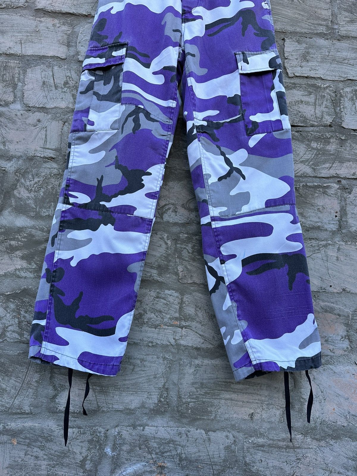 Rothco × Vintage Vintage Y2K Mil-Tec Purple Camo Travis Style Cargo Pants Size US 30 / EU 46 - 7 Thumbnail