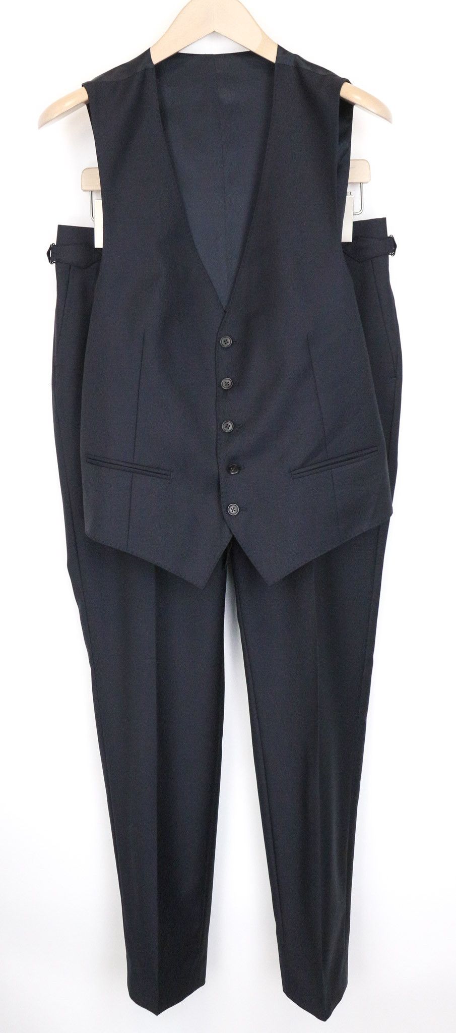 Suitsupply UK38R Blue Slim Wool V-Neck Suit 75882 Size 38R - 1 Thumbnail