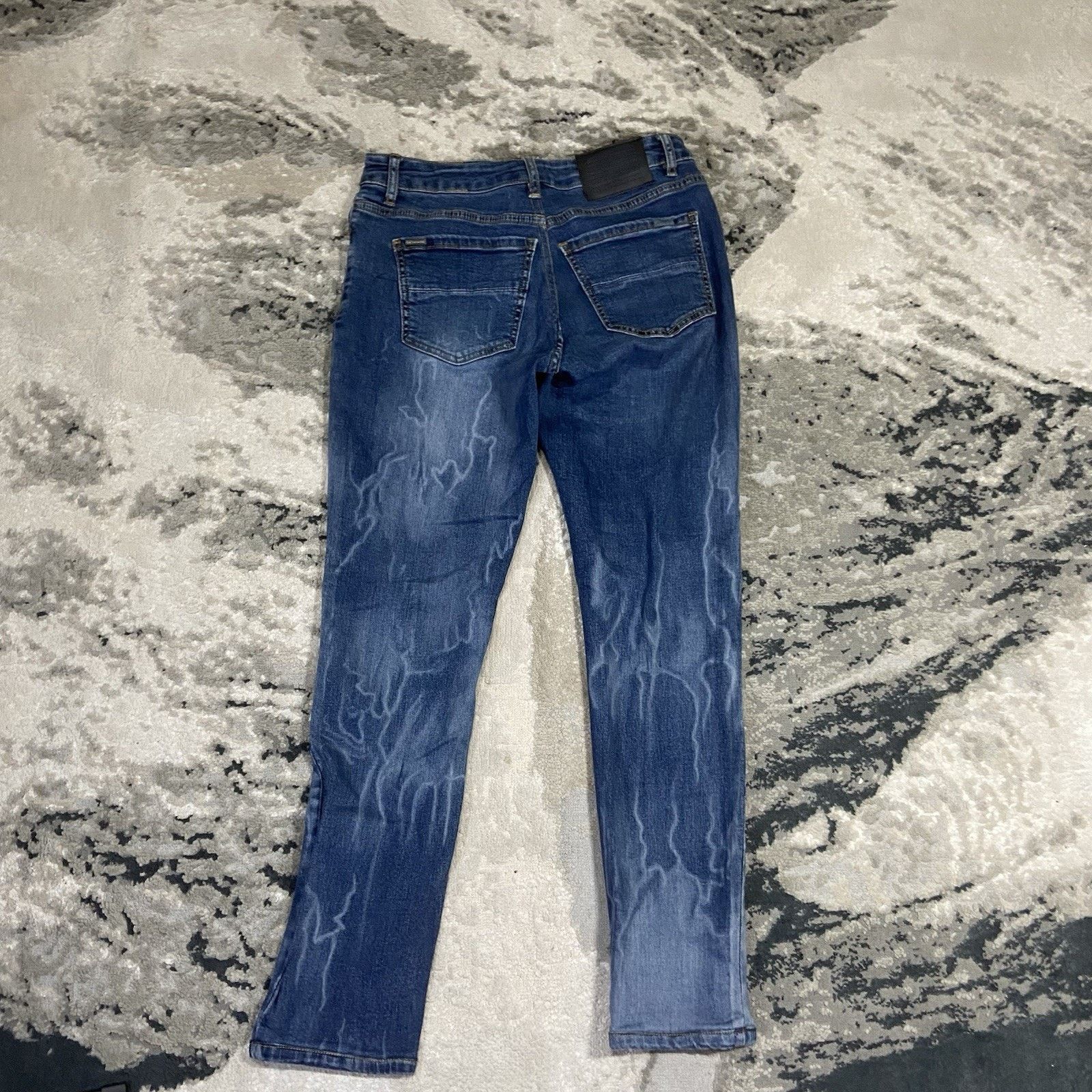 & Other Stories Serenade Jeans Men 30x28 Blue Light Wash Rare Flames Design Size US 30 / EU 46 - 2 Thumbnail