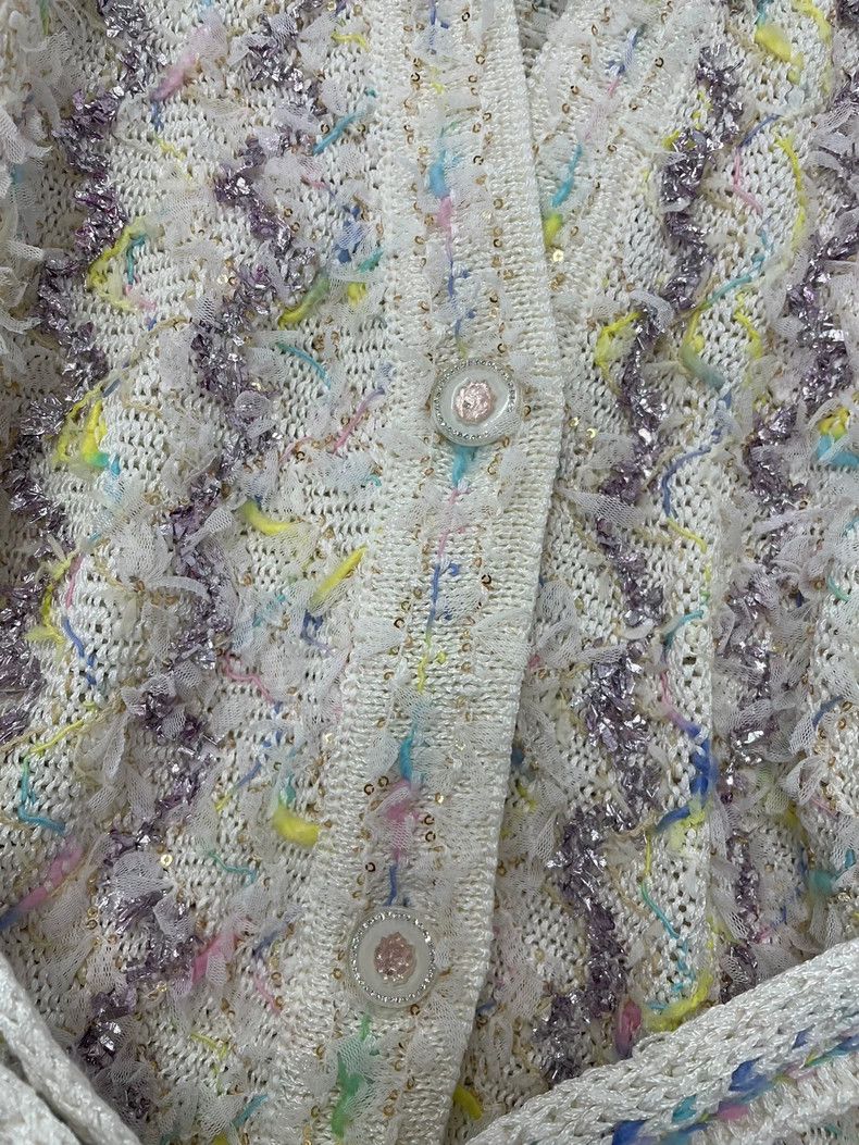 Chanel chanel Illusion sequin tassel lace-up cardigan coat Size XXS / US 00 / IT 34 - 2 Thumbnail