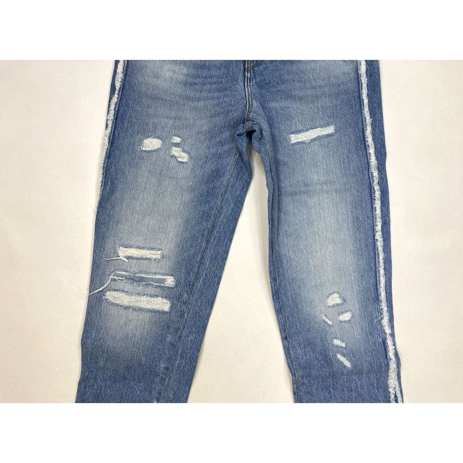 G-Star VINTAGE G-Star 3301 Jeans Denim 5-Pocket Women Size 24 Blue Fringe Ankle Slim/Regular Size 42" / US 20 - 2 Thumbnail