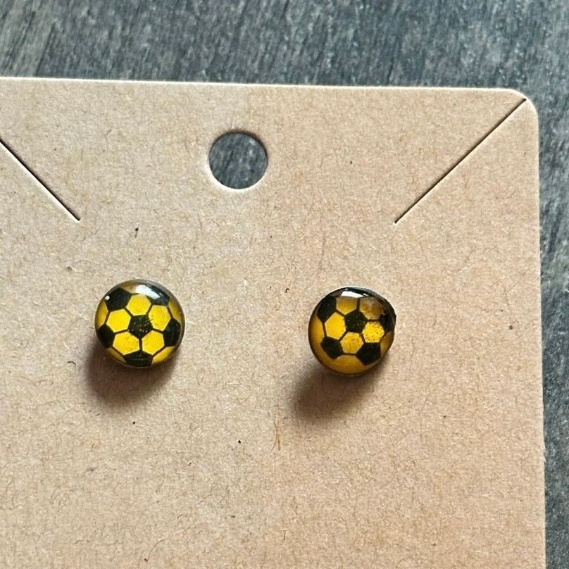 Other yellow soccer ball stud earrings Size ONE SIZE - 2 Thumbnail