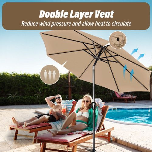 Designer × Homemade 10' Patio Umbrella Outdoor Table Market Yard Umbrella with P Size US L / EU 52-54 / 3 - 2 Thumbnail