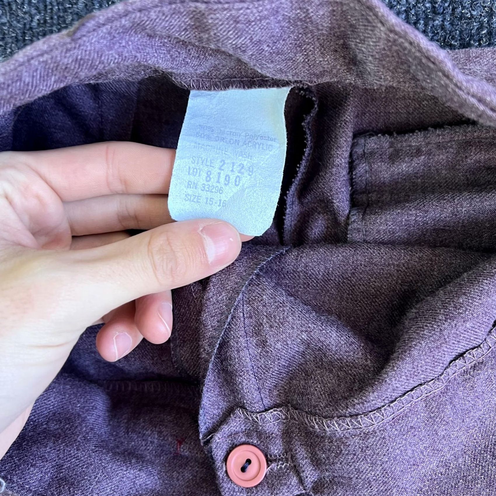 Vintage VINTAGE 90s Dress Pants Juniors 15/16 Purple Straight Leg Pleated Waist Size 36" / US 14 / IT 50 - 3 Thumbnail