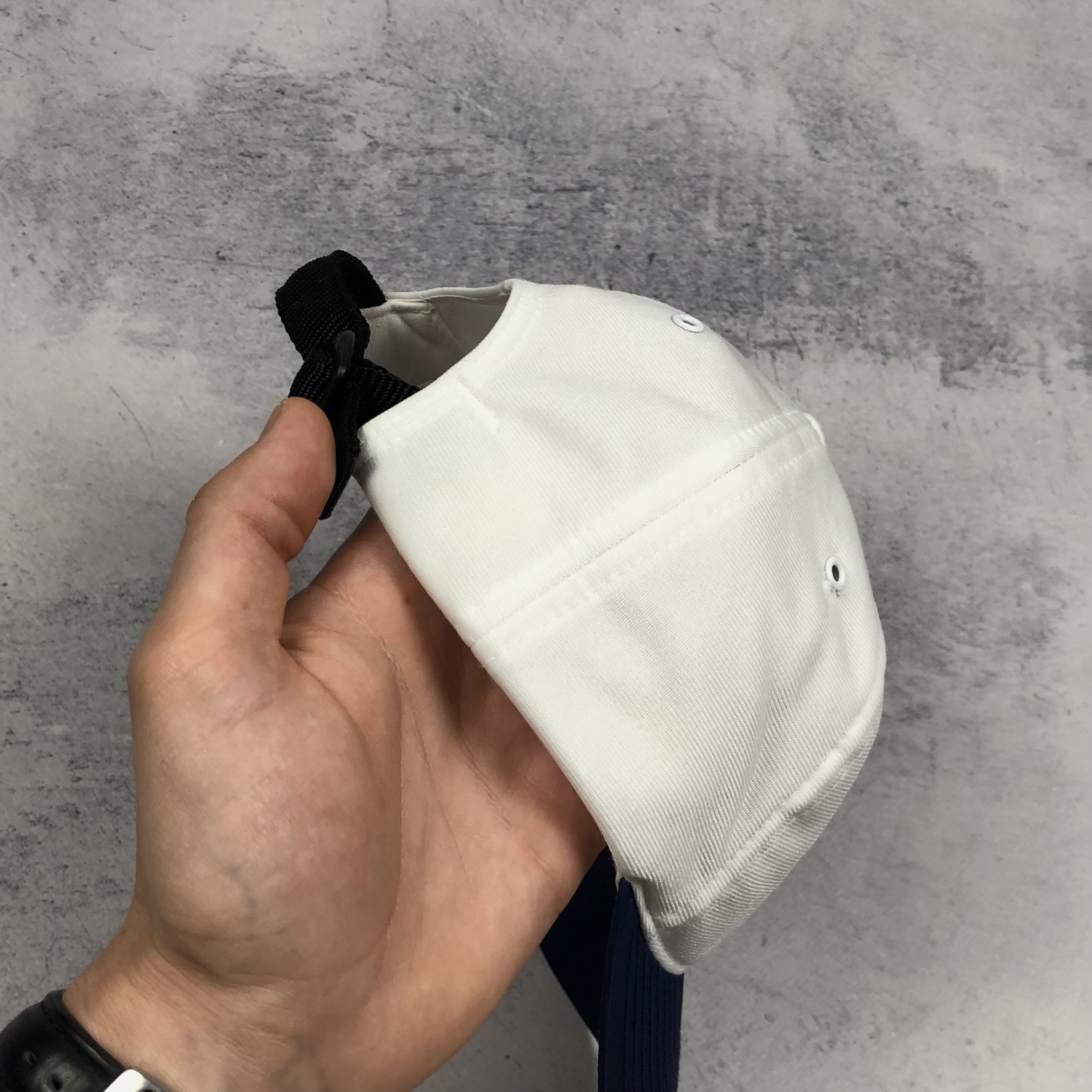 Nike Y2K Nike Centre Script Swoosh Logo Blue White Vintage Cap Size ONE SIZE - 7 Thumbnail