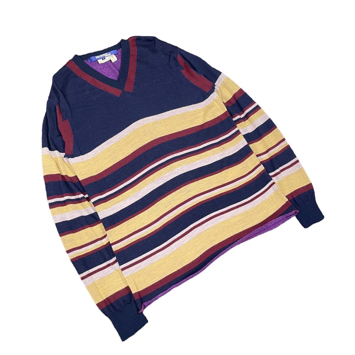 Comme des Garcons × Junya Watanabe Junya Watanabe FW10 Knitted Striped Sweater Size US M / EU 48-50 / 2 - 2 Thumbnail