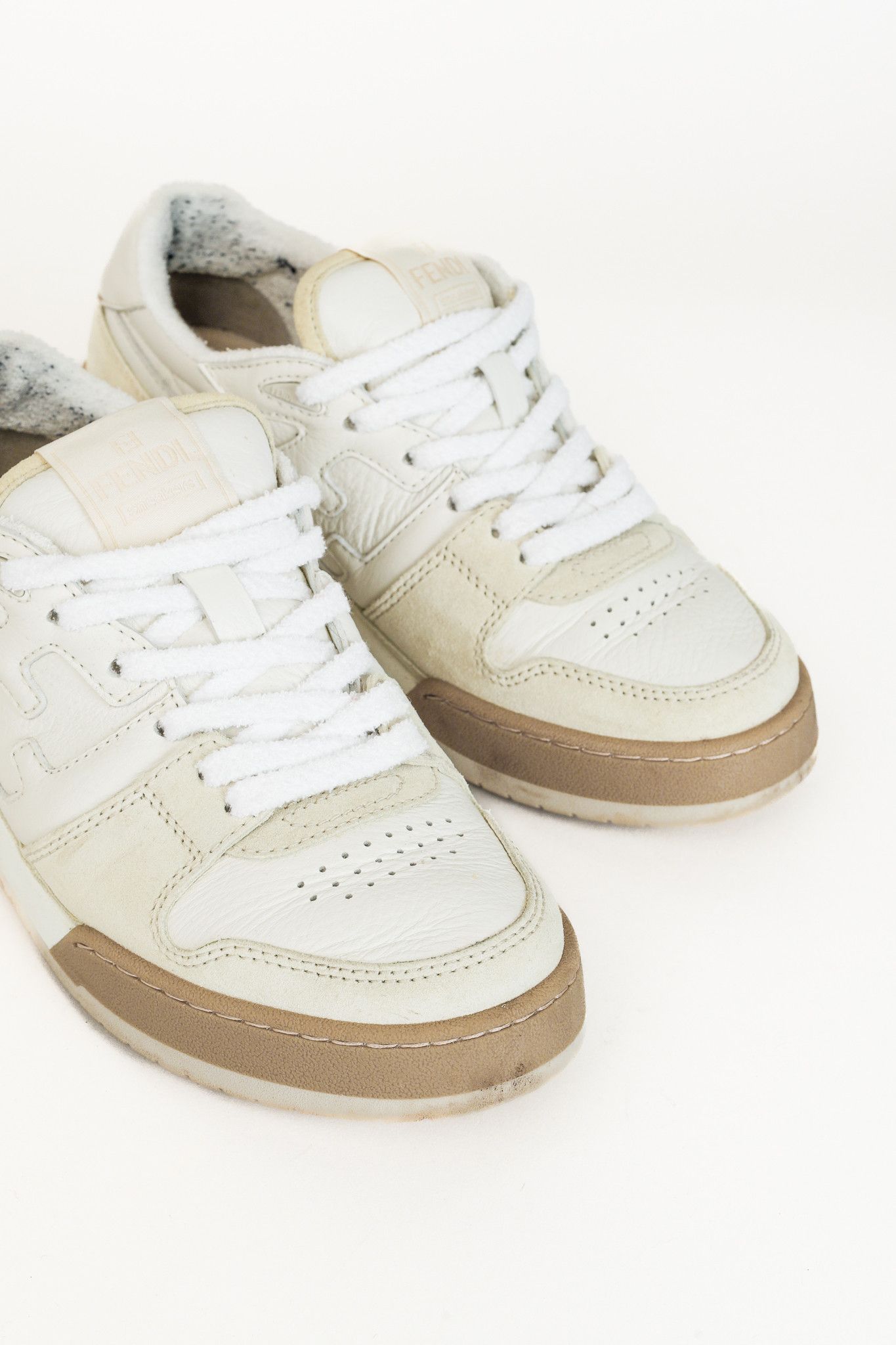 Fendi Fendi Match FF Logo Low-Top Sneaker in Suede and Leather Size US 8 / IT 38 - 6 Thumbnail