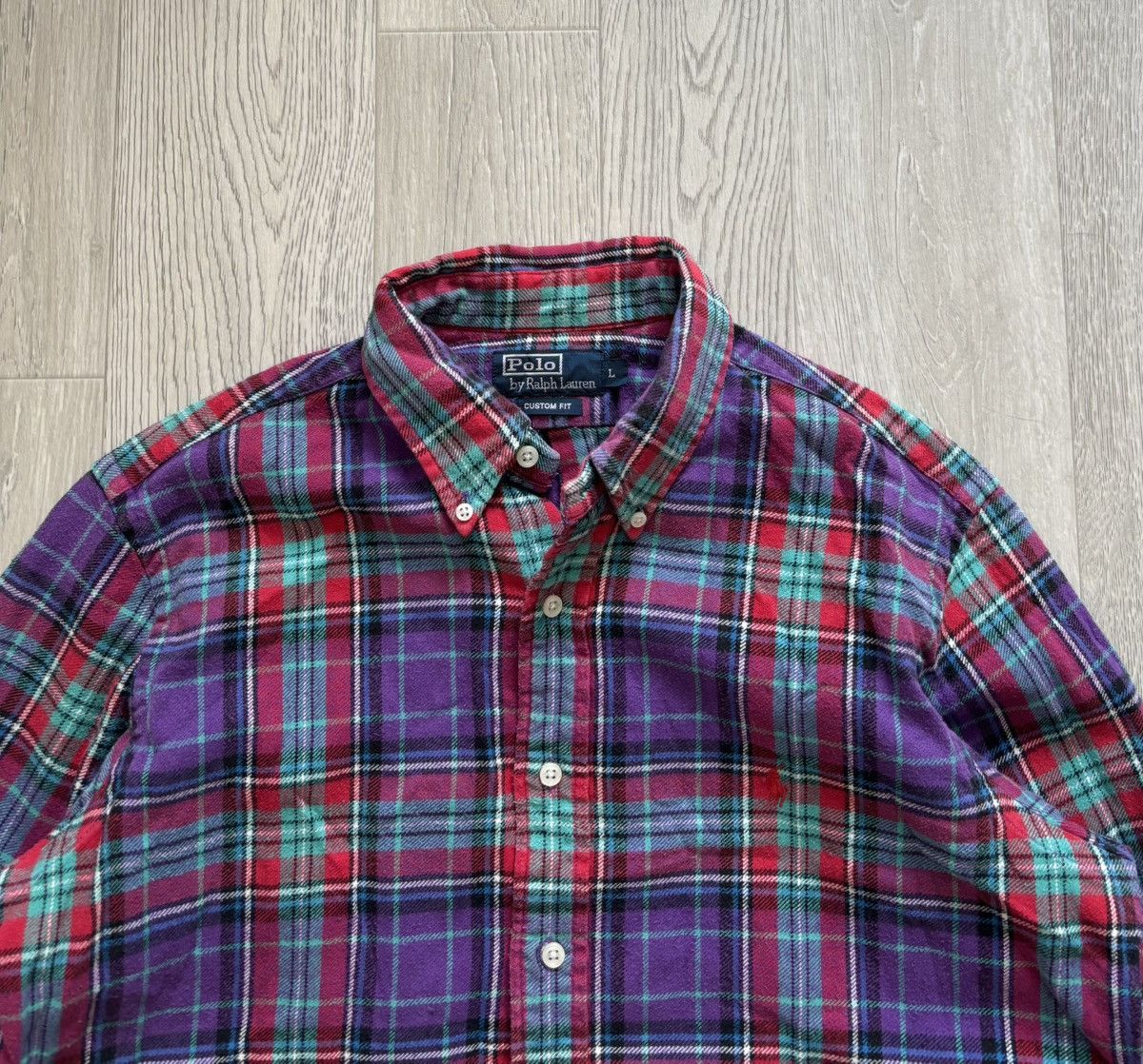 Polo Ralph Lauren Vintage Polo Ralph Lauren Flannel Shirt Size US L / EU 52-54 / 3 - 2 Thumbnail