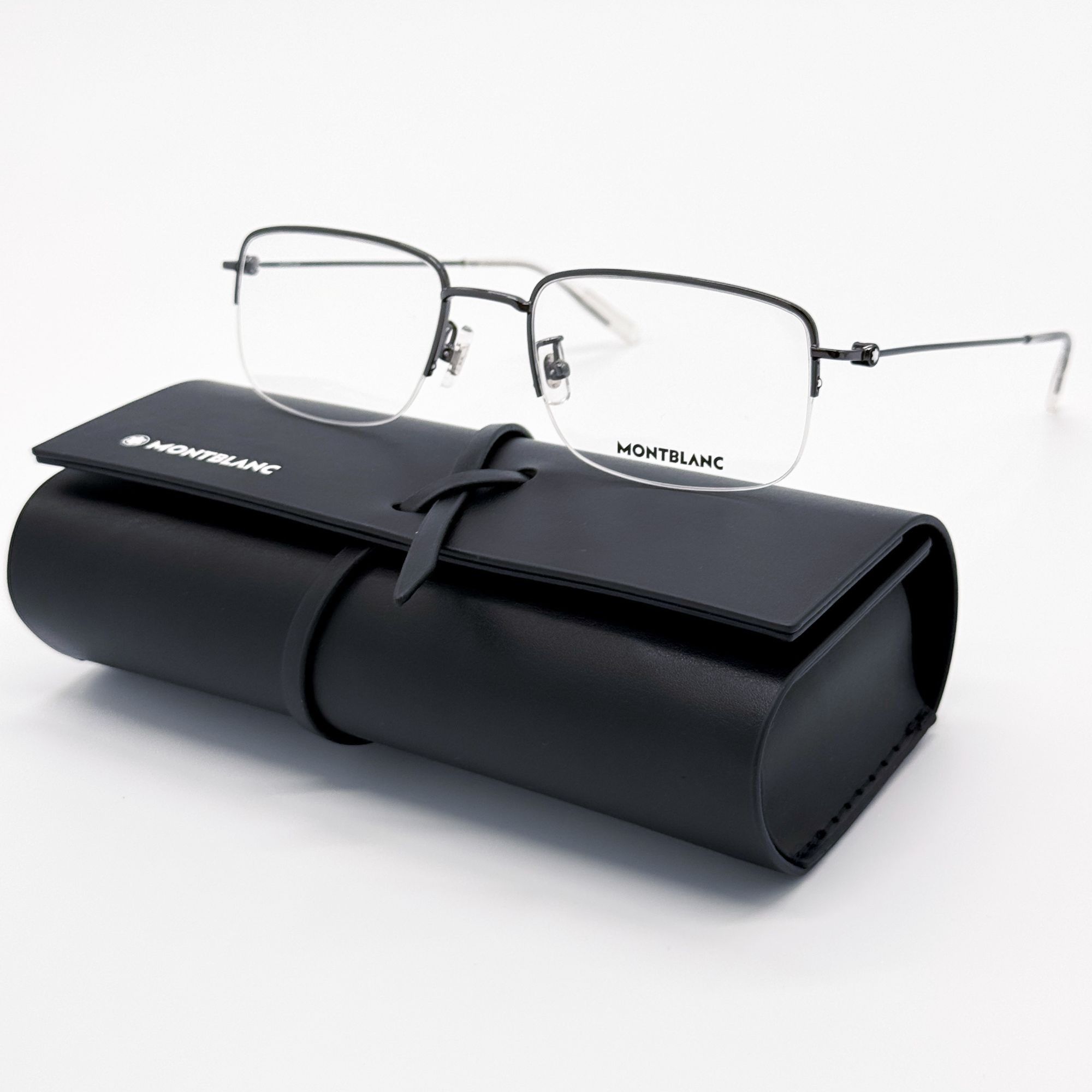 Montblanc NEW MONTBLANC EYEGLASSES MB0084OK 004 SILVER MEN EYEWEAR Size ONE SIZE - 1 Thumbnail