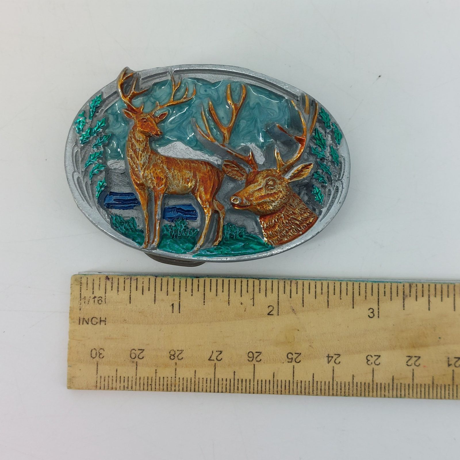 Other Vtg Hunting Dress Belt Buckle Buck Deer Stag Hunter Mountain Size ONE SIZE - 2 Thumbnail