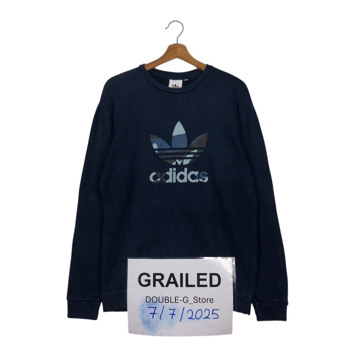 Adidas 📌Vintage Sweatshirt Adidas Big Logo Over Print Size US M / EU 48-50 / 2 - 1 Thumbnail