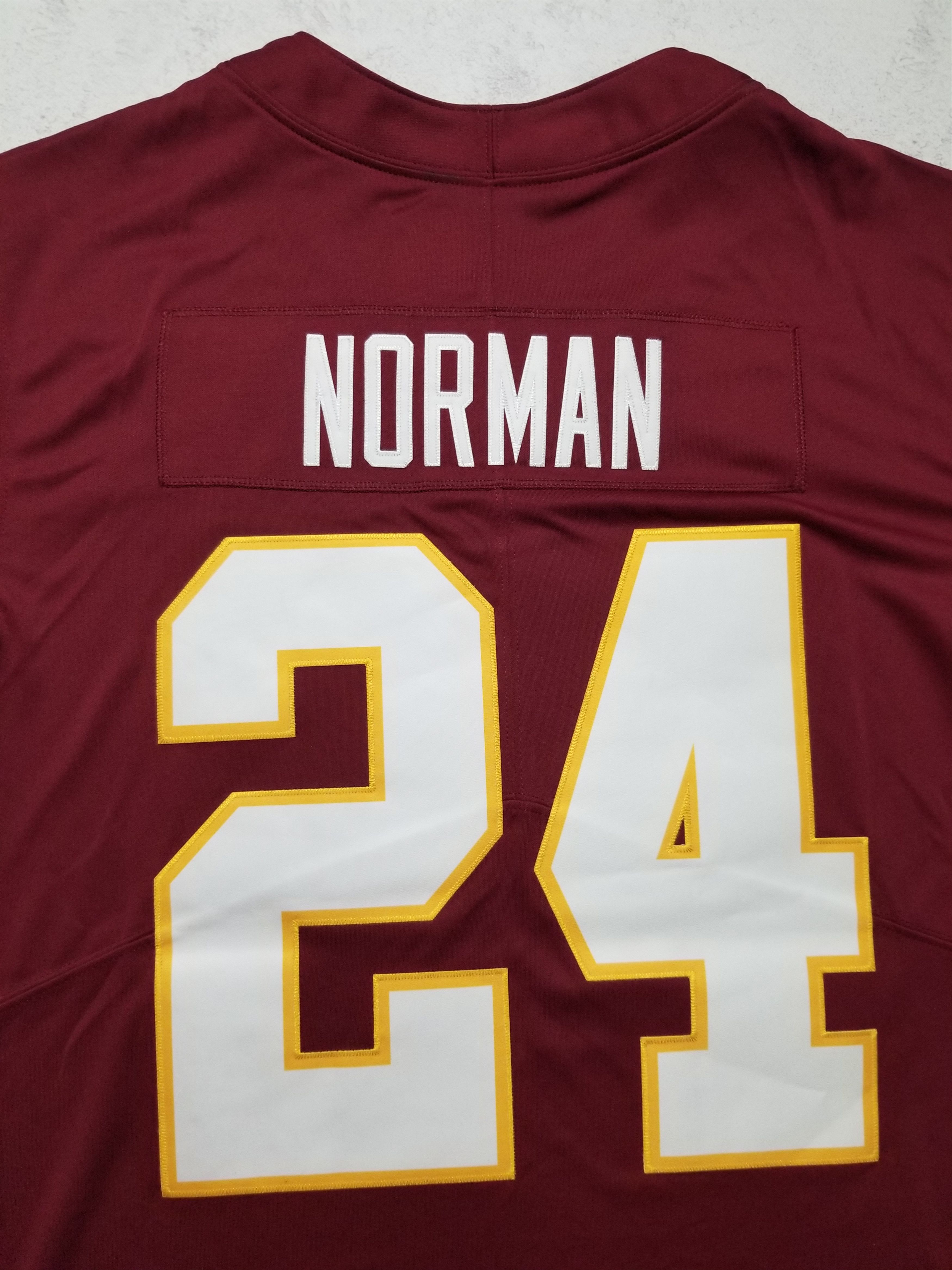 Nike Norman #24 Washington Redskins Authentic Limited Sewn Jersey Size US L / EU 52-54 / 3 - 8 Thumbnail