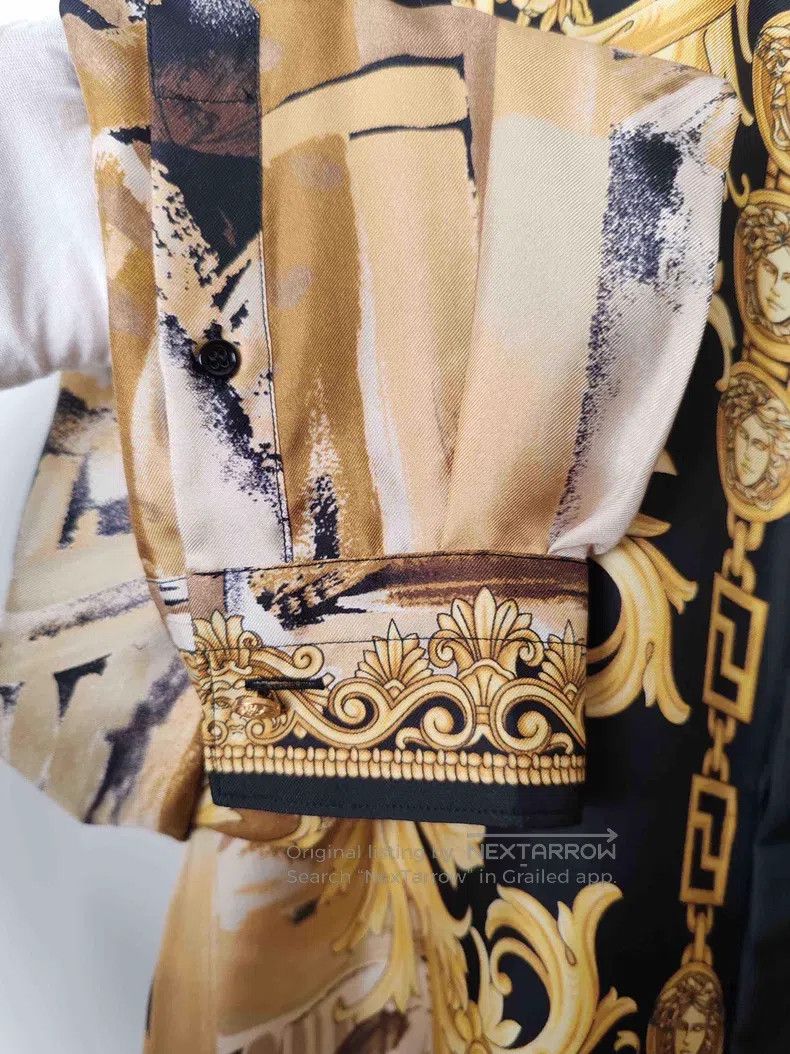 Versace Versace Mulberry silk baroque full print shirt Size US XXS / EU 40 - 5 Thumbnail