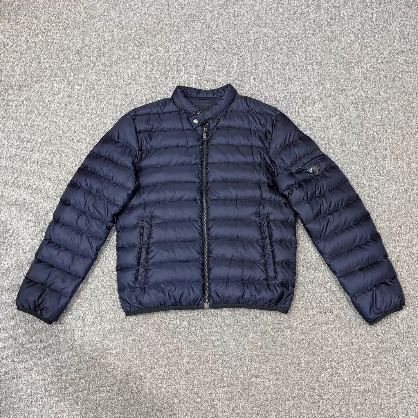 Prada Blue Puffer Jacket with Zip Closure Size US M / EU 48-50 / 2 - 1 Thumbnail